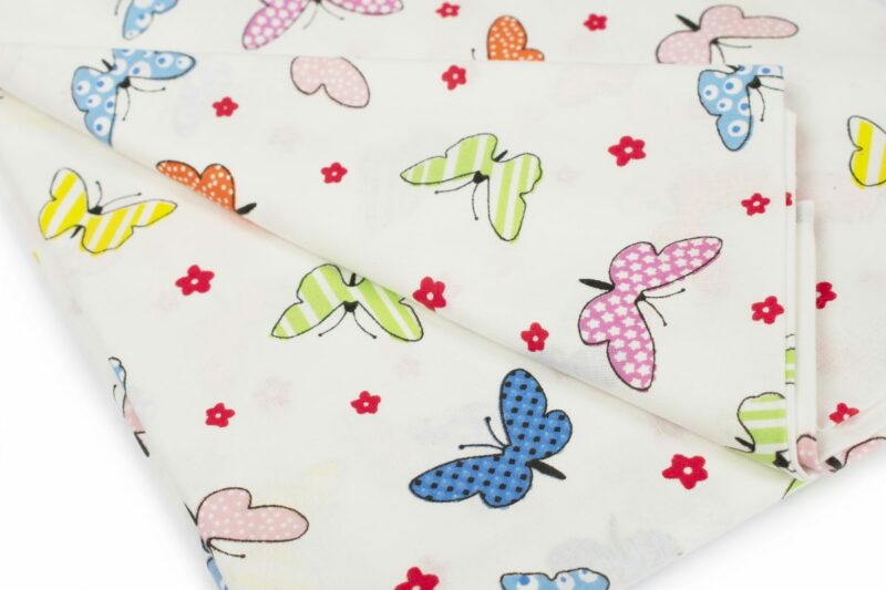 ΠΑΝΑ ΦΑΝΕΛΑ bebe Butterfly 49 80Χ80 Rotary Print Flannel cotton 100%