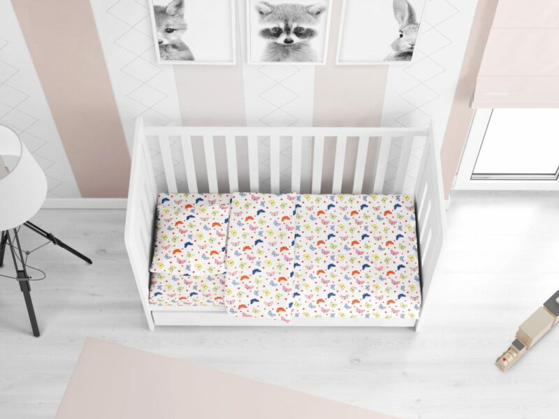 ΣΕΝΤΟΝΙΑ ΕΜΠΡΙΜΕ ΣΕΤ 3 τεμ bebe Butterfly 49 120X160 Rotary Print Cotton 100% 3488656