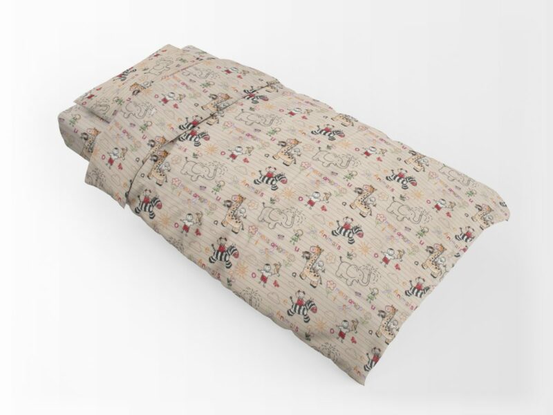 ΣΕΝΤΟΝΙΑ ΕΜΠΡΙΜΕ ΣΕΤ 3 τεμ kids Africa 145 160Χ240 Beige Flannel Cotton 100% 3542025