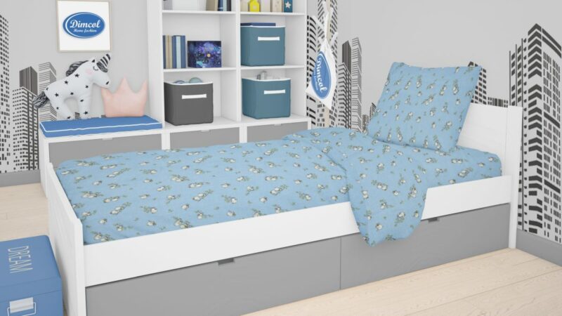 ΣΕΝΤΟΝΙΑ ΕΜΠΡΙΜΕ ΣΕΤ 3 τεμ kids Birds 14 160Χ240 Sky blue Flannel cotton 100% 3542030