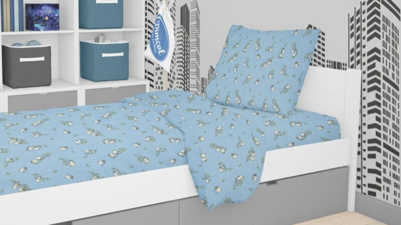 ΣΕΝΤΟΝΙΑ ΕΜΠΡΙΜΕ ΣΕΤ 3 τεμ kids Birds 14 160Χ240 Sky blue Flannel cotton 100% 3542032