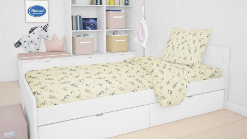 ΣΕΝΤΟΝΙΑ ΕΜΠΡΙΜΕ ΣΕΤ 3 τεμ kids Birds 16 160Χ240 Ecru Flannel cotton 100% 3542040