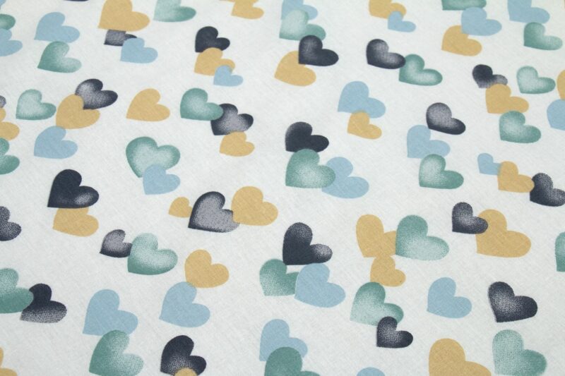 ΠΑΝΑ ΧΑΣΕΣ bebe Hearts 11 80X80 Grey-Green Cotton 100% 3542288