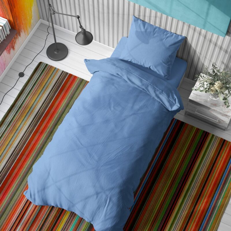 ΠΑΠΛΩΜΑΤΟΘΗΚΗ Solid 498 160X240 Sky blue Cotton 100% 4456412