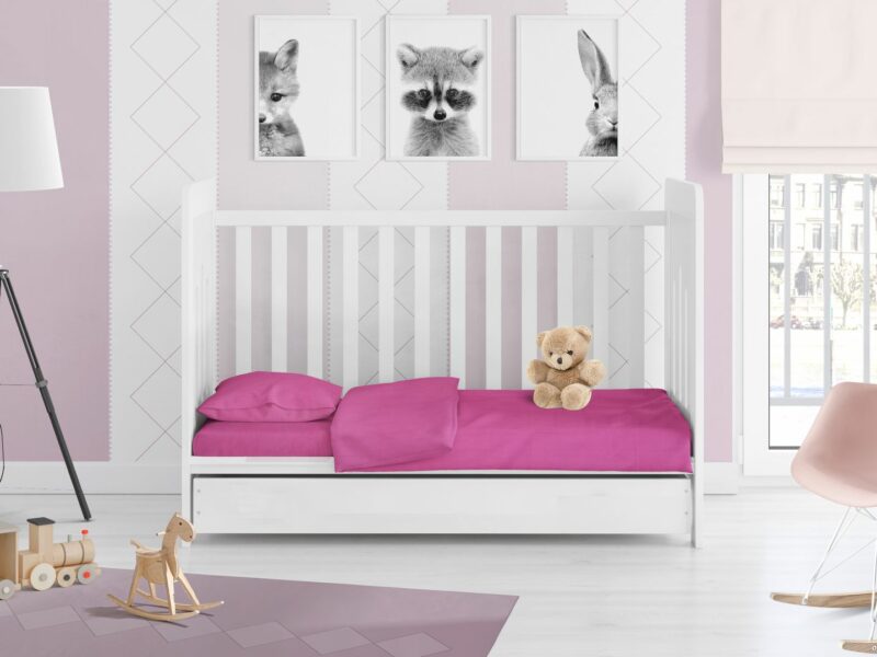 ΠΑΠΛΩΜΑΤΟΘΗΚΗ bebe Solid 499 120Χ160 Fuchsia Cotton 100% 3542350