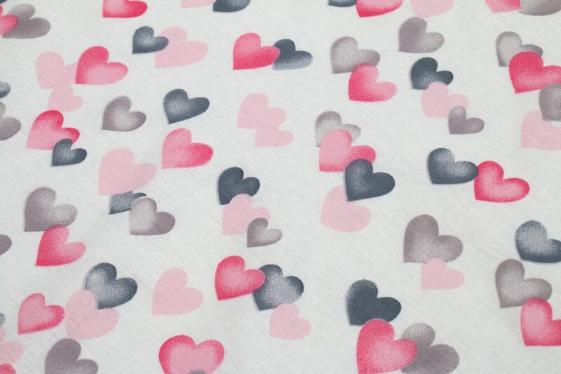 ΣΕΝΤΟΝΑΚΙ ΛΙΚΝΟΥ bebe Hearts 12 80X110 Grey-Pink Cotton 100%
