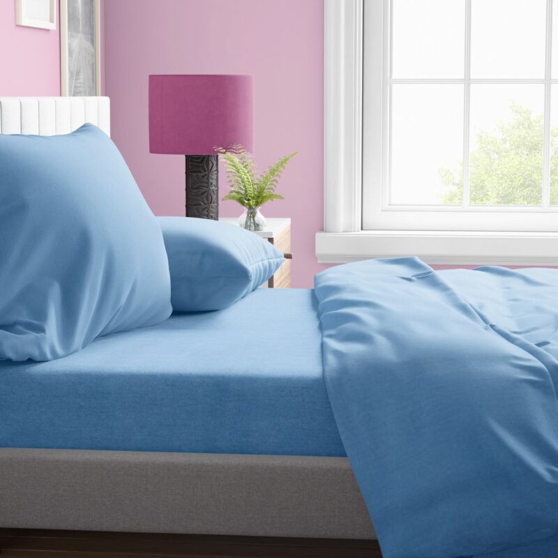 ΣΕΝΤΟΝΙΑ ΣΕΤ 4 τεμ Solid 498 240X270 Sky blue Cotton 100% 4456430