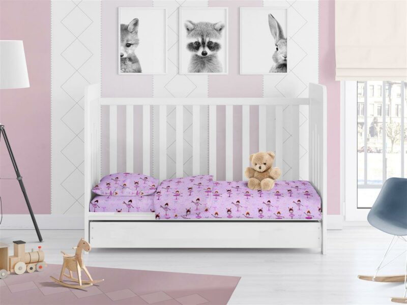 ΠΑΠΛΩΜΑ ΕΜΠΡΙΜΕ bebe Μπαλαρίνα 167 120X160 Lila Flannel Cotton 100% 3542622