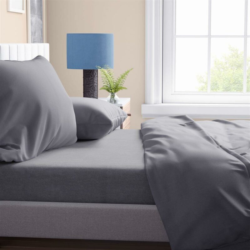 ΣΕΝΤΟΝΙΑ ΣΕΤ 4 τεμ Solid 495 220X240 Dark grey Cotton 100% 3542845