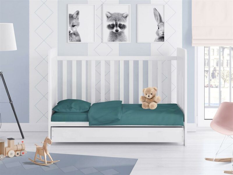 ΠΑΠΛΩΜΑΤΟΘΗΚΗ bebe Solid 494 120X160 Petrol Cotton 100% 3542886