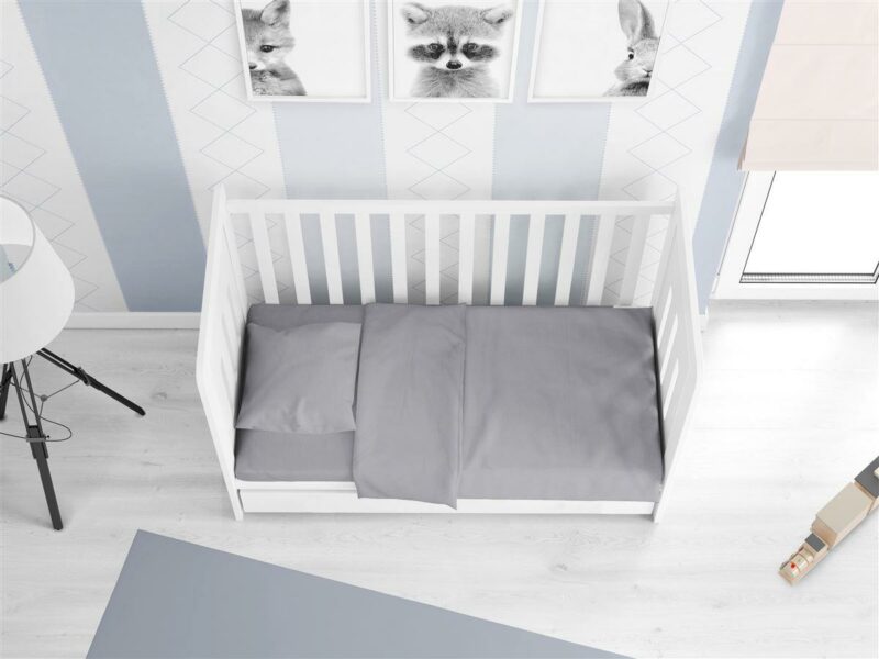 ΠΑΠΛΩΜΑΤΟΘΗΚΗ bebe Solid 495 120Χ160 Dark grey Cotton 100% 3542892