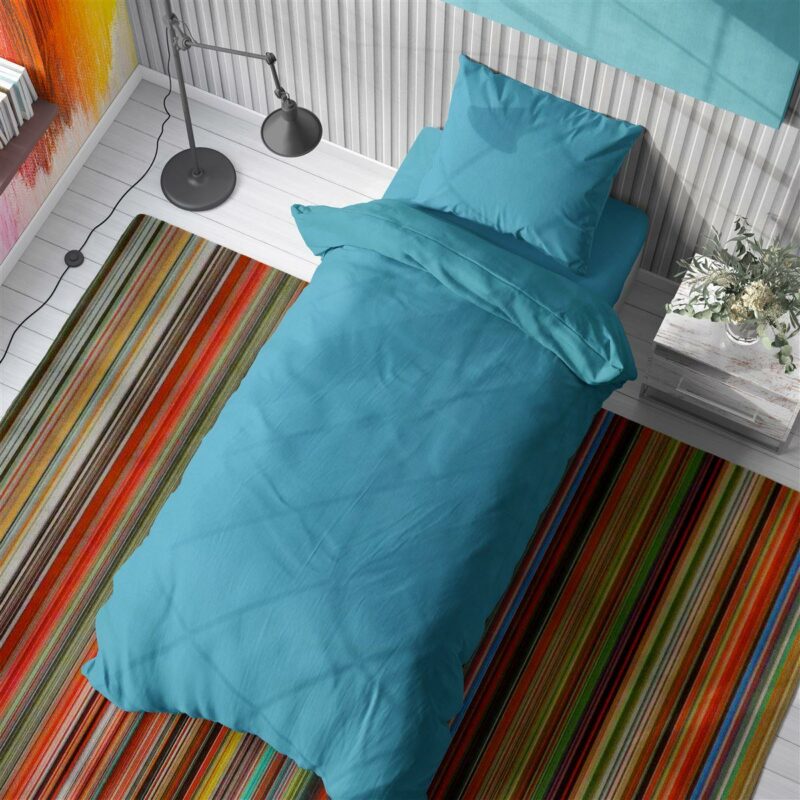 ΠΑΠΛΩΜΑΤΟΘΗΚΗ Solid 493 160Χ240 Turquoise Cotton 100% 3542903