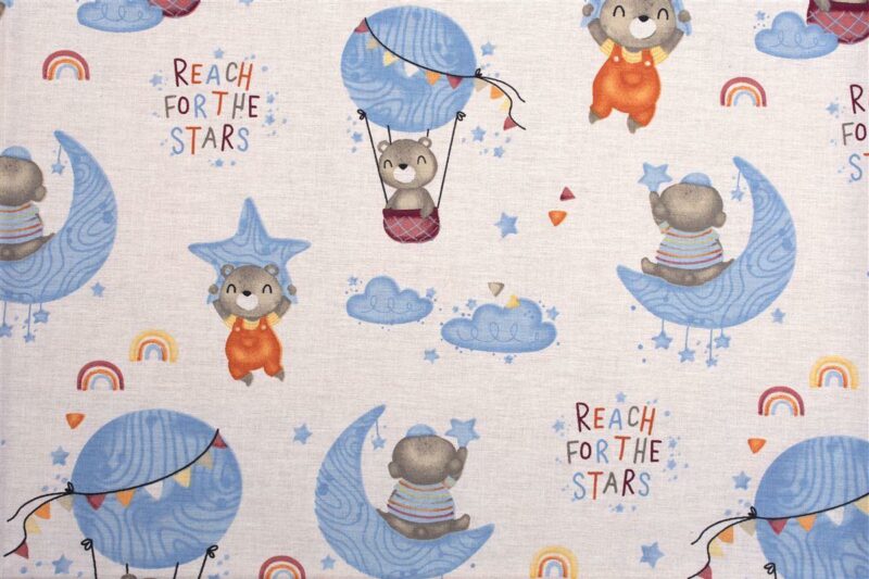 ΣΕΝΤΟΝΑΚΙ ΛΙΚΝΟΥ bebe Reach the stars 191 80Χ110 Sky blue Cotton 100% 3543099