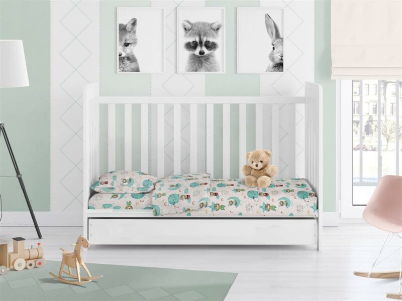 ΣΕΝΤΟΝΙΑ ΕΜΠΡΙΜΕ ΣΕΤ 3 τεμ bebe Reach the stars 192 120X160 Green Cotton 100% 3543129