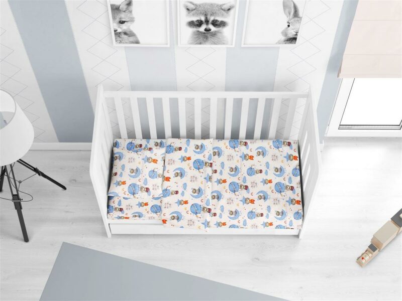 ΣΕΝΤΟΝΙΑ ΕΜΠΡΙΜΕ ΣΕΤ 3 τεμ bebe Reach the stars 191 120X160 Sky blue Cotton 100% 3543126