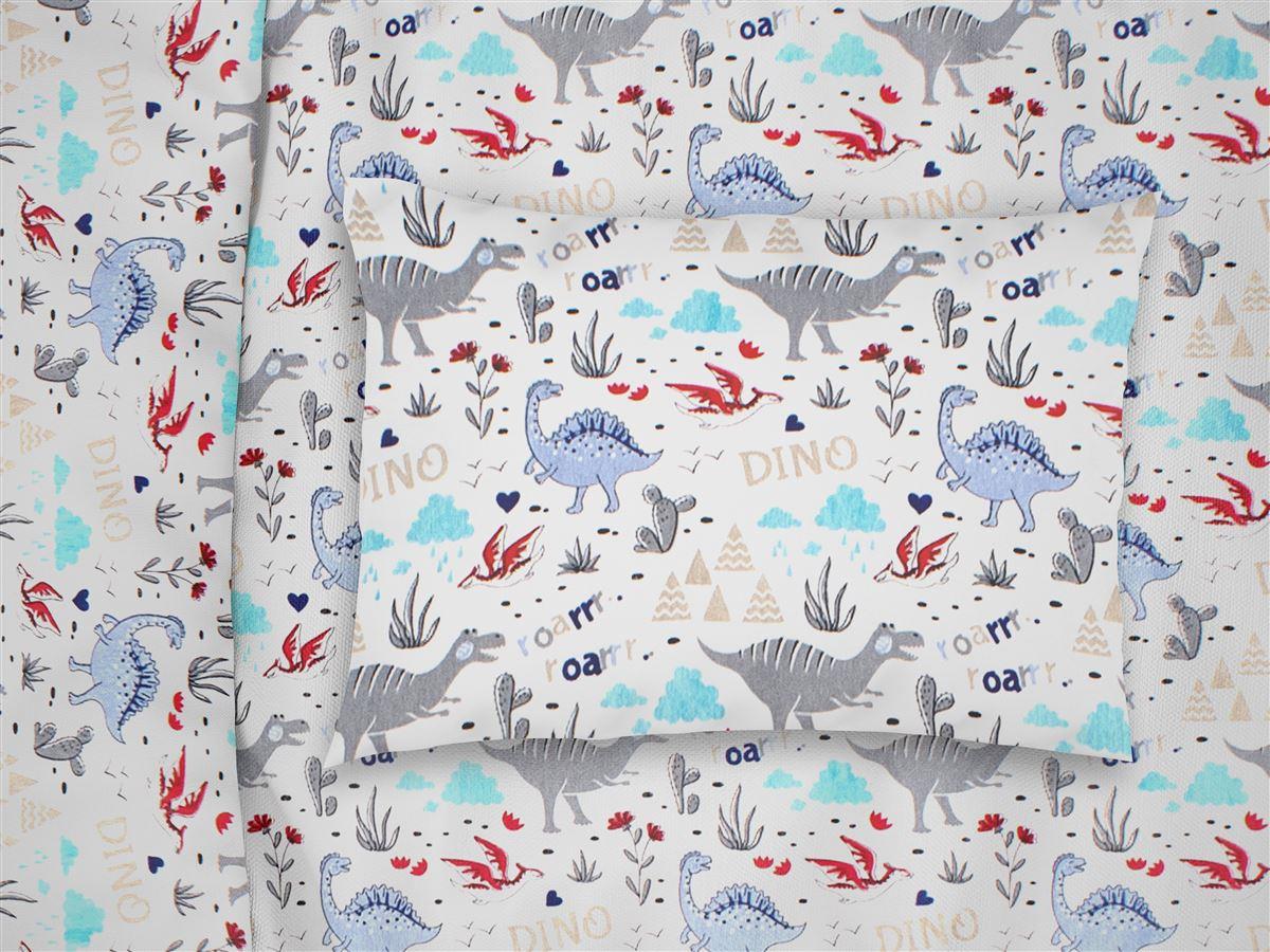 ΜΑΞΙΛΑΡΟΘΗΚΗ ΕΜΠΡΙΜΕ bebe Dino 309 35X45 White-Blue Cott/Pol 70/30