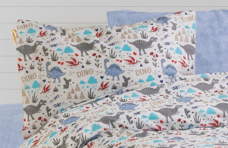 ΜΑΞΙΛΑΡΟΘΗΚΗ ΕΜΠΡΙΜΕ kids Dino 309 50X70 White-Blue Cott/Pol 70/30 3544157