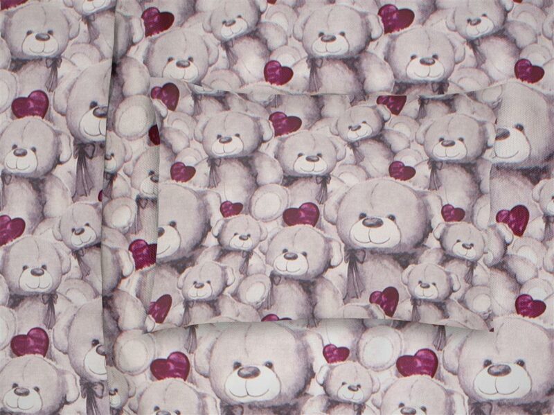 ΜΑΞΙΛΑΡΟΘΗΚΗ ΕΜΠΡΙΜΕ bebe Teddy Bear 536 35X45 Purple 100% Cotton