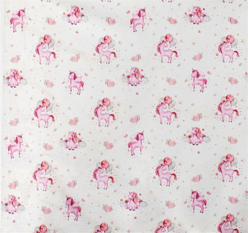 ΠΑΝΑ ΧΑΣΕ bebe Unicorn 208 80X80 White-Pink Cotton 100%