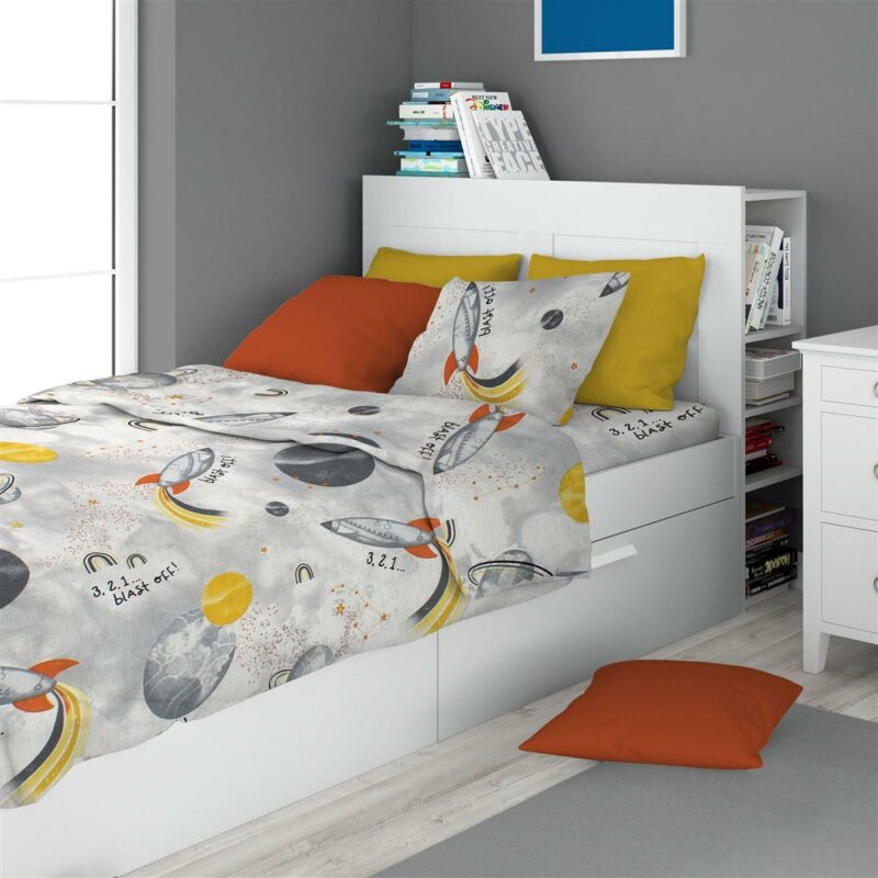 ΣΕΝΤΟΝΙΑ ΕΜΠΡΙΜΕ ΣΕΤ 2 τεμ kids Spaceship 187 160X240 Grey Cotton 100% 3637688