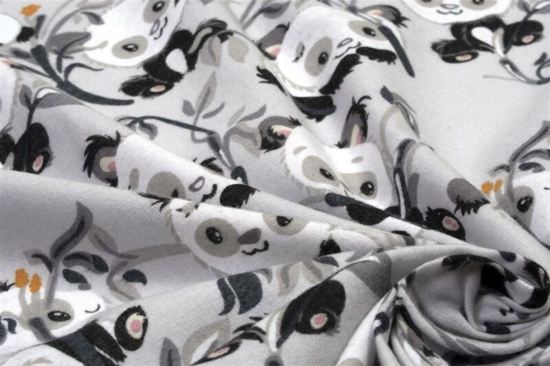 ΣΕΝΤΟΝΙΑ ΕΜΠΡΙΜΕ ΣΕΤ 3 τεμ bebe Panda Bear 96 120X160 Grey 100% Cotton Flannel