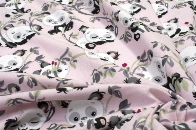 ΣΕΝΤΟΝΙΑ ΕΜΠΡΙΜΕ ΣΕΤ 3 τεμ bebe Panda Bear 97 120X160 Pink 100% Cotton Flannel