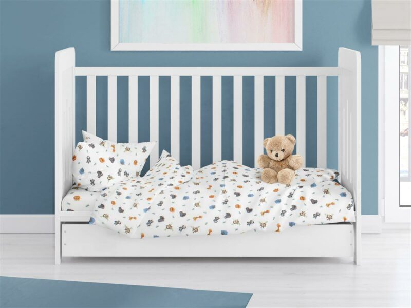 ΠΑΠΛΩΜΑ ΕΜΠΡΙΜΕ bebe Zoo 29 120X160 White 100% Cotton Flannel