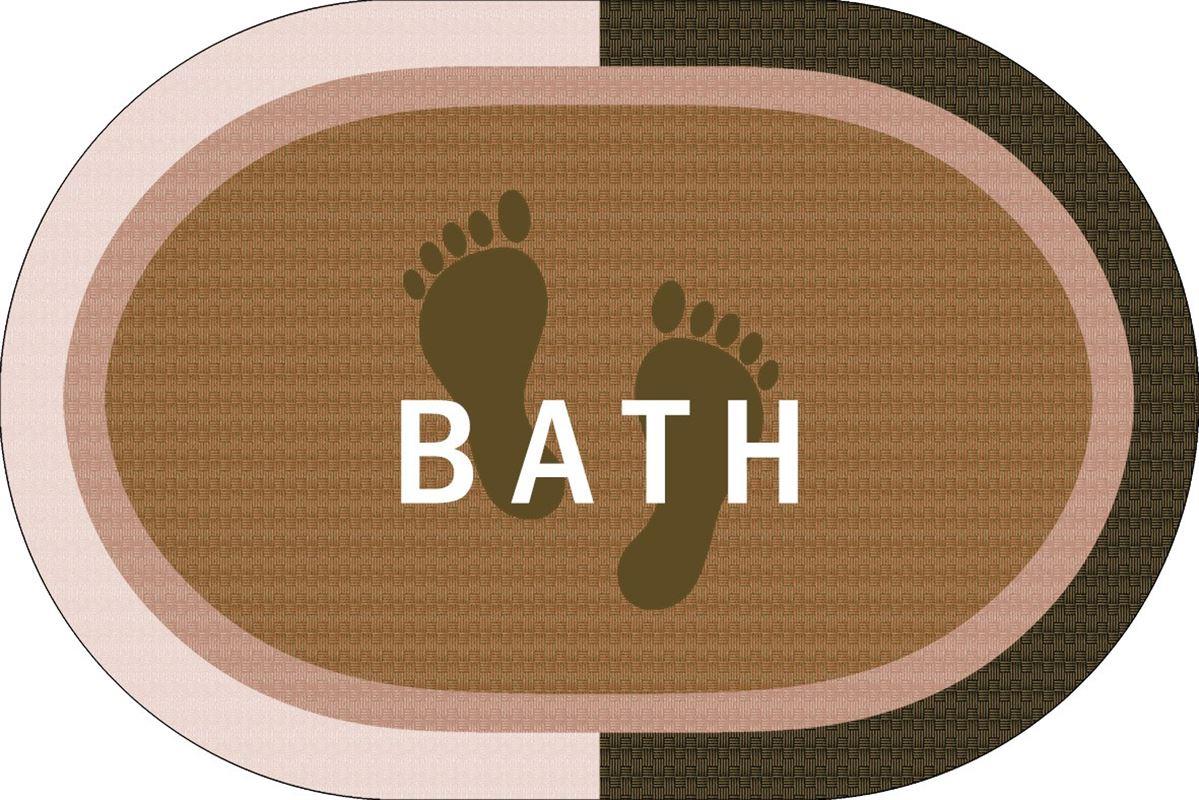 Πατάκι Μπάνιου Oval Αντιολισθητικό Bath 50X70 Μπεζ 100% Polyester