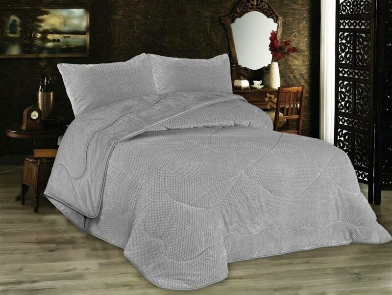 Κουβερτοπάπλωμα Popcorn Fleece 700 gsm 1950 Grey 220Χ240 100% Polyester