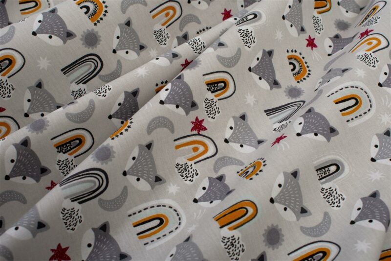 Σεντόνια Εμπριμέ Σετ 2 τεμ kids Fox 527 160X240 Grey 100% Cotton 5174741