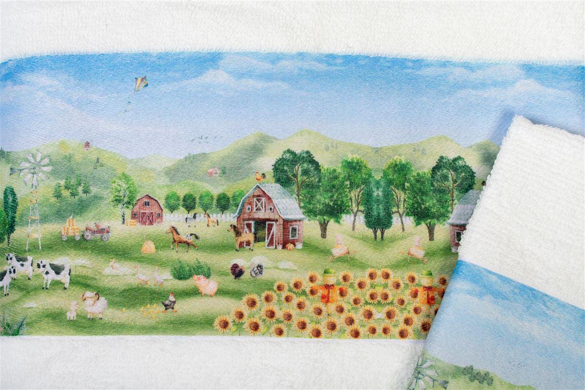 Πετσέτα Σετ 2 τεμ Με Ψηφιακή Εκτύπωση bebe Farm 340 30X50