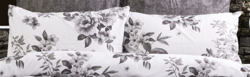 Μαξιλαροθήκη Εμπριμέ Βερονίκη 487 50X70 White-Grey 70/30 Cott/Pol 5304909