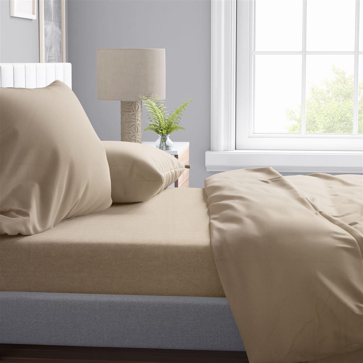 Παπλωματοθήκη Solid 502 220X240 Μπεζ 100% Cotton