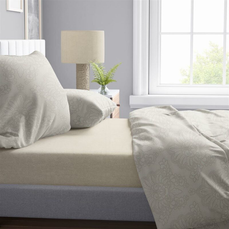 Σεντόνια Εμπριμέ Σετ 4 τεμ Άρτεμις 702 220X240 Beige 100% Cotton 5588033