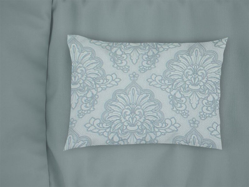 Μαξιλαροθήκη Εμπριμέ Άρτεμις 705 50X70 Light Blue-Grey 100% Cotton 5175586