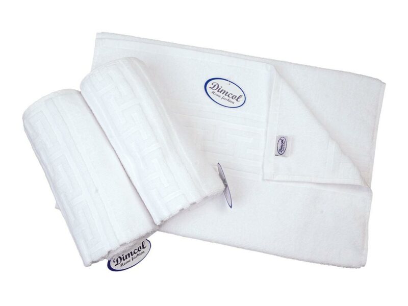 Ξενοδοχειακή Πετσέτα 500 gr/m² Jacquard Μαίανδρος 70X140 Λευκό 100% Cotton 4067063