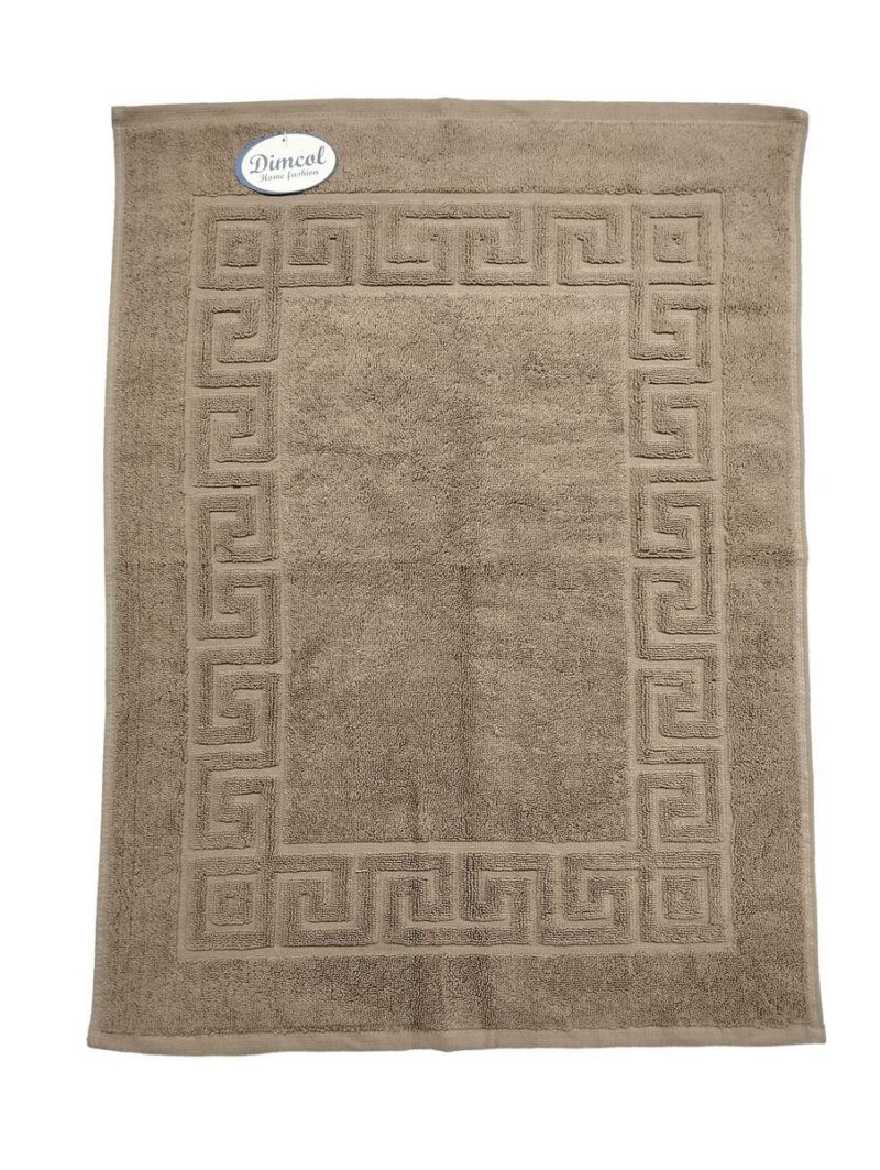 Ξενοδοχειακό Πατάκι Μπάνιου 700 gr/m² Jacquard Μαίανδρος 50X70 Μπεζ 100% Cotton 4067059