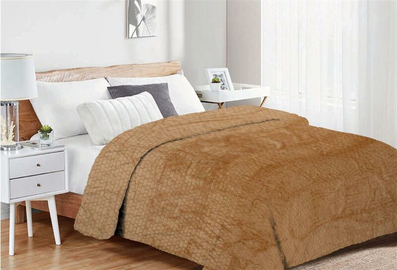 Κουβέρτα Coral Fleece Jacquard Brick 02 160X220 Beige 100% Polyester 4233642