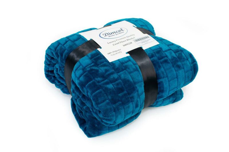 Κουβέρτα Coral Fleece Jacquard Brick 03 160X220 Petrol 100% Polyester 4233647