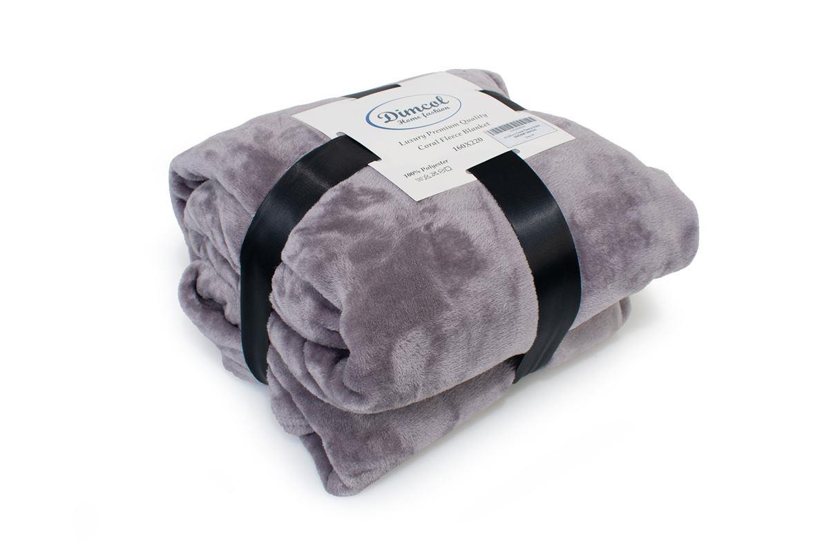 Κουβέρτα Coral Fleece Solid 06 160X220 Grey 100% Polyester