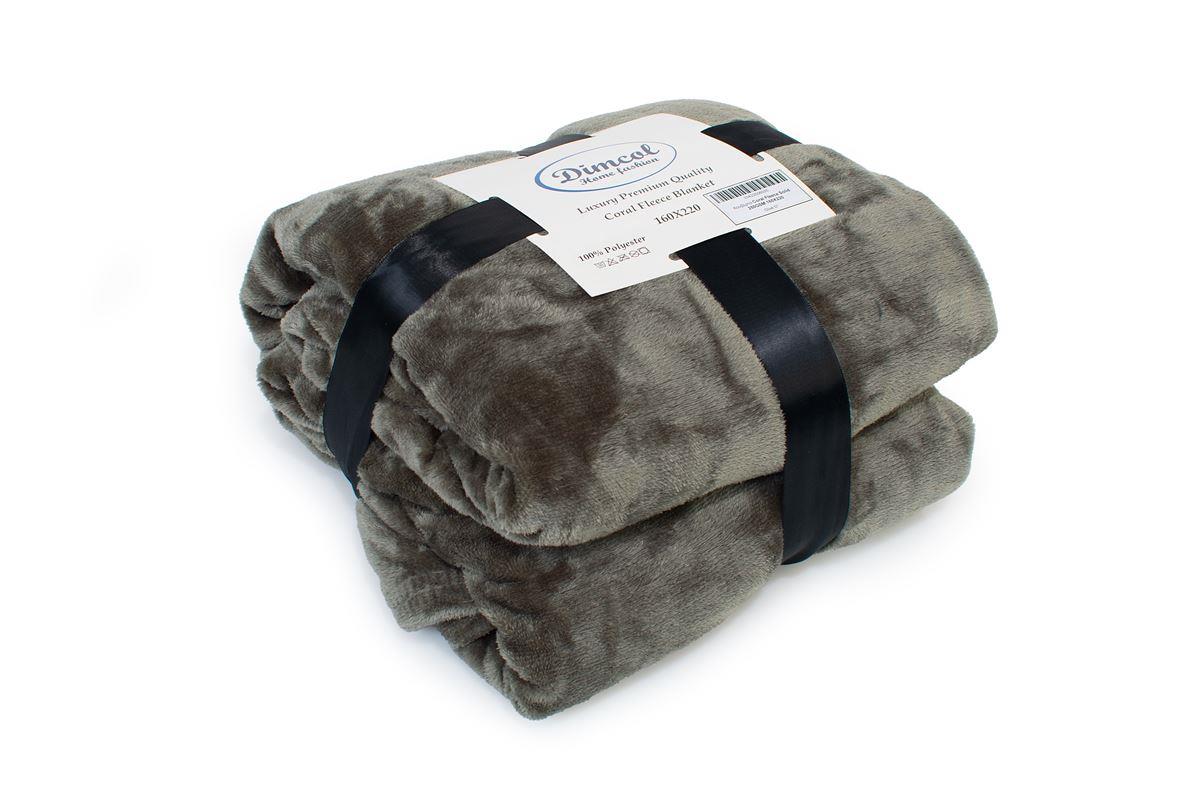 Κουβέρτα Coral Fleece Solid 07 160X220 Olive 100% Polyester