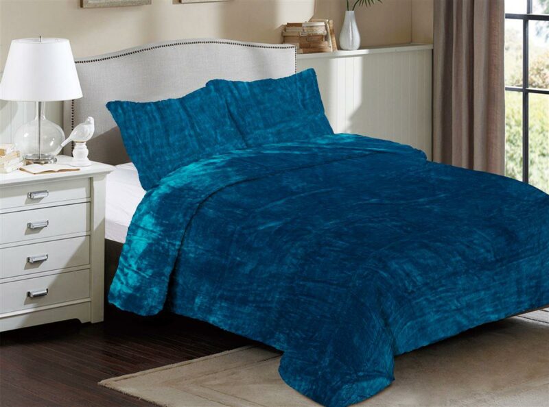 Κουβέρτα Coral Fleece Solid 03 220X240 Petrol 100% Polyester 4233673