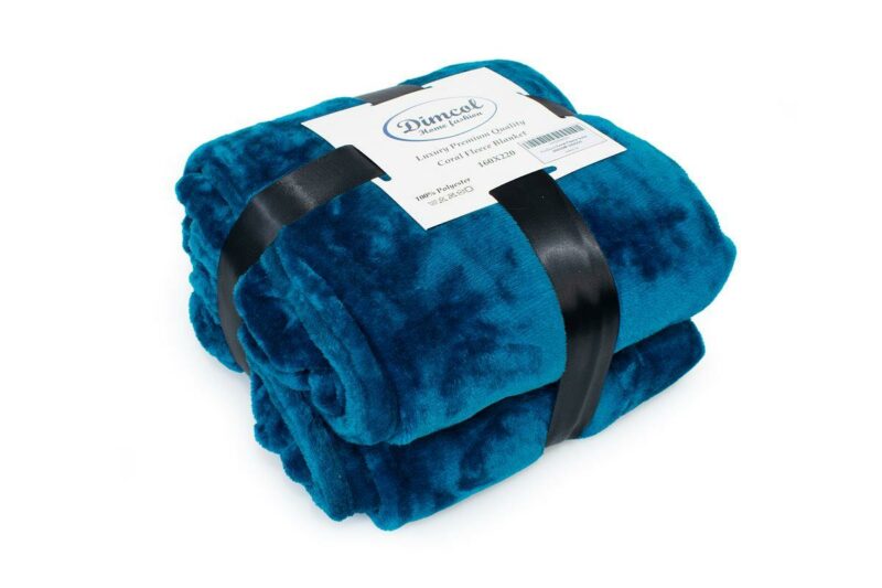 Κουβέρτα Coral Fleece Solid 03 220X240 Petrol 100% Polyester 4233674