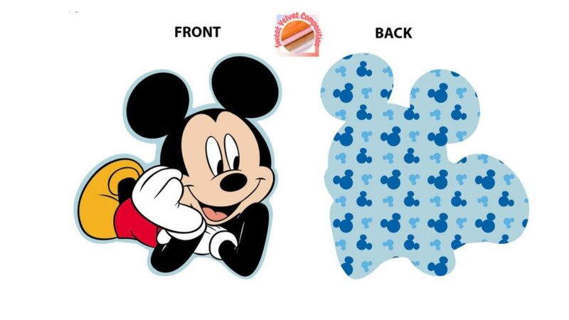 Mini Μαξιλάρι 3D AOP Disney Home Mickey 694 20 cm Sky Blue 100% Velboa 4718264