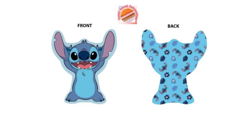 Mini Μαξιλάρι 3D AOP Disney Home Stitch 682 20 cm Sky Blue 100% Velboa 4718256