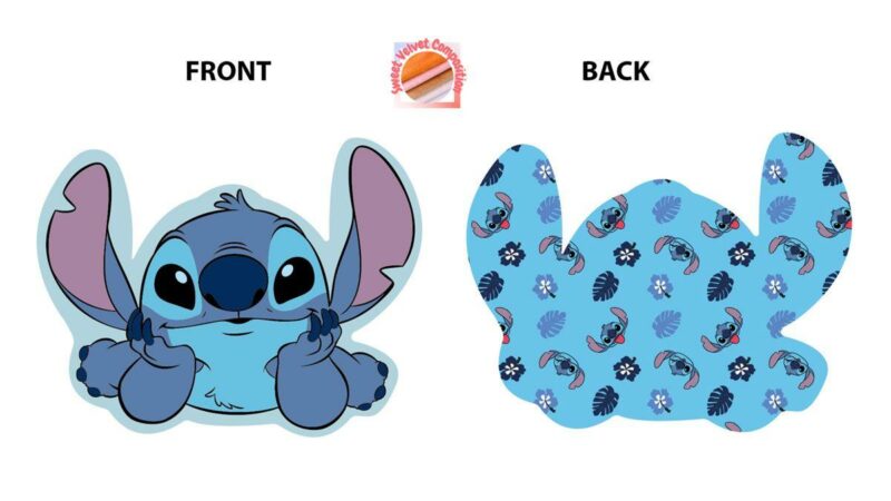 Mini Μαξιλάρι 3D AOP Disney Home Stitch 683 20 cm Sky Blue 100% Velboa 4718260