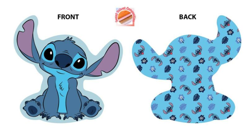 Mini Μαξιλάρι 3D AOP Disney Home Stitch 684 20 cm Sky Blue 100% Velboa 4718262