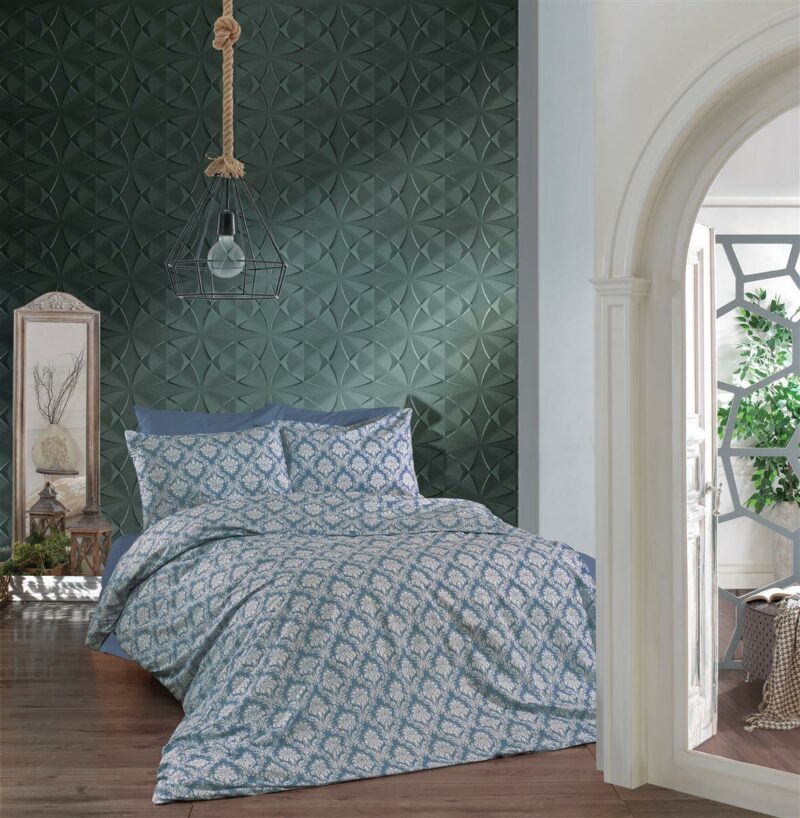 Παπλωματοθήκη Εμπριμέ Οφηλία 279 160X240 Blue 70/30 Cott/Pol 4574425