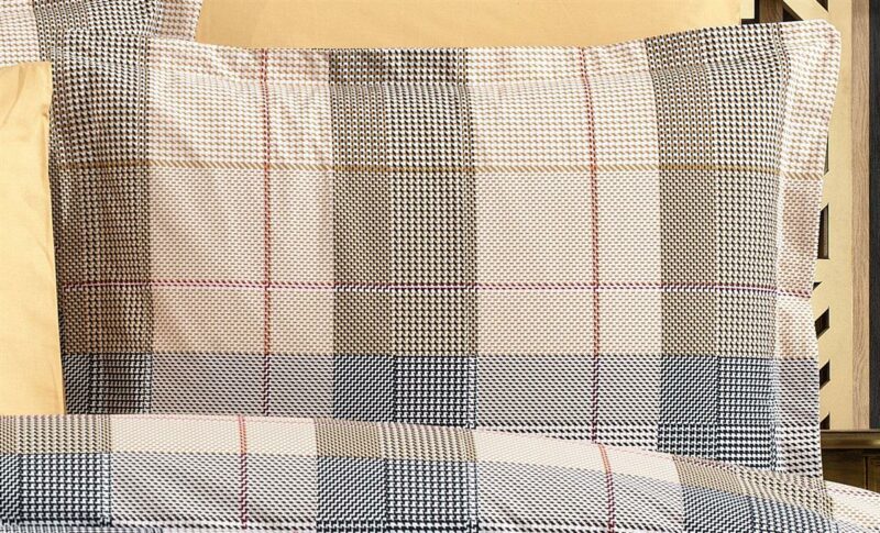 Μαξιλαροθήκη Εμπριμέ Αντιγόνη 340 50X70 Beige 100% Cotton Flannel 4574357