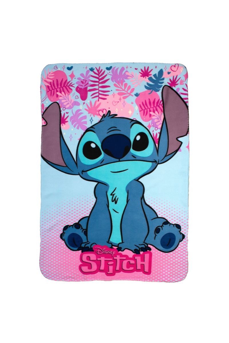 Κουβέρτα Fleece Disney Home Stitch 68 100X140 Ice Blue-Pink 100% Polyester 5176481
